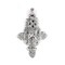 The Bead Chest Silver Ethiopian Coptic Cross Pendant, African Abyssinian Design, Orthodox Christian Pendant for Jewelry